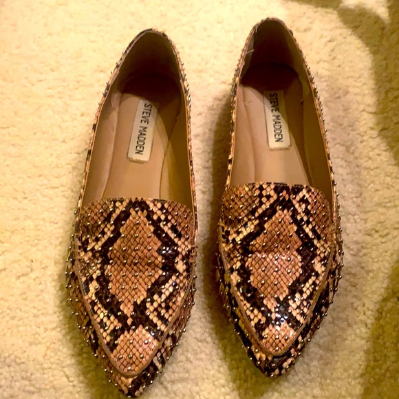 Steve Madden Feather S-Tan Snake Loafer - Picture 2 of 12
